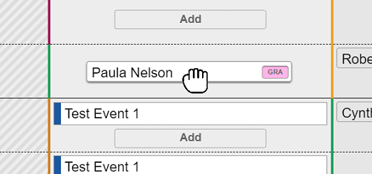 Drag-and-drop schedule editor