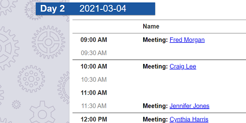 Publishing personalized schedules